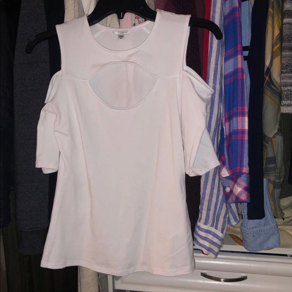 White Guess shirt
